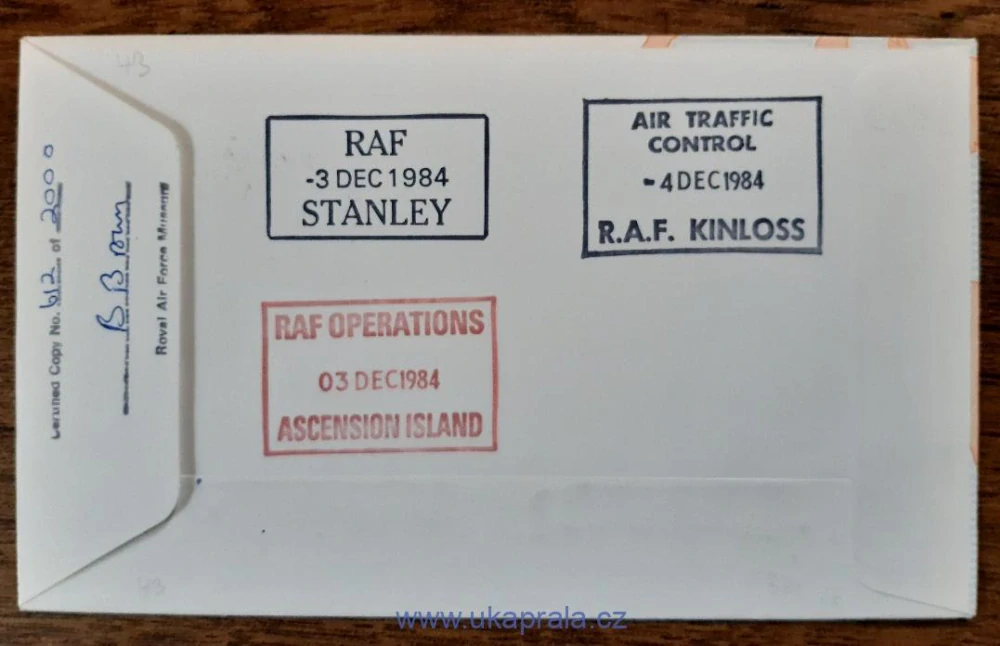 Falklandy RAF rekordní let 3.- 4.12. 1984