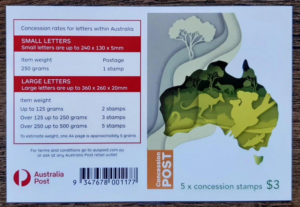 AUSTRÁLIE ** sešitek, Concession Post 2023, r. 2023