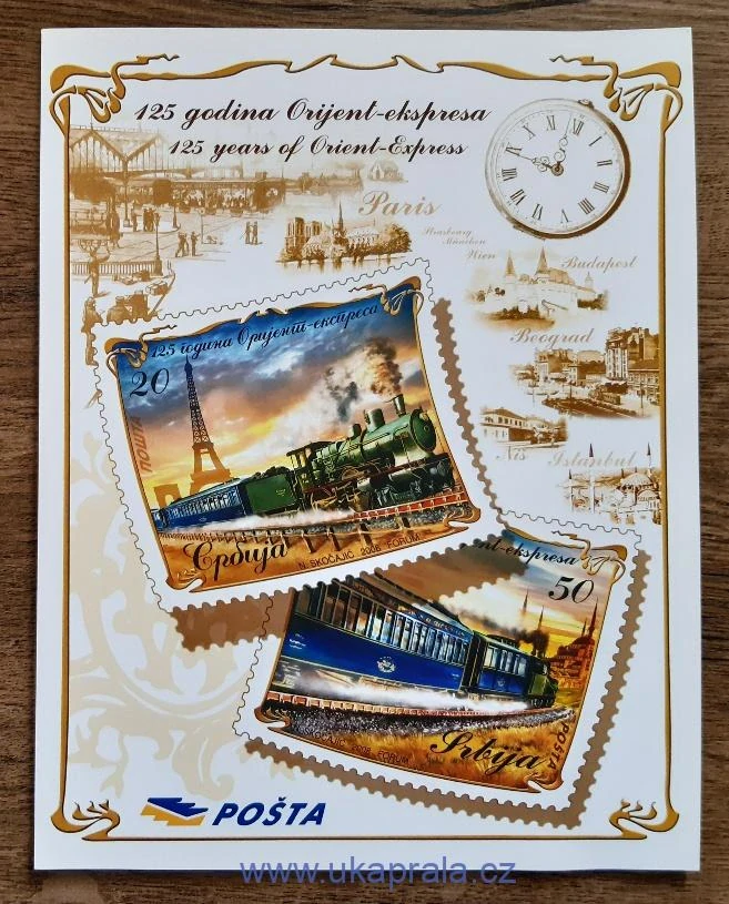 SRBSKO sada 255/6, 125. výročí Orientexpresu, r. 2008