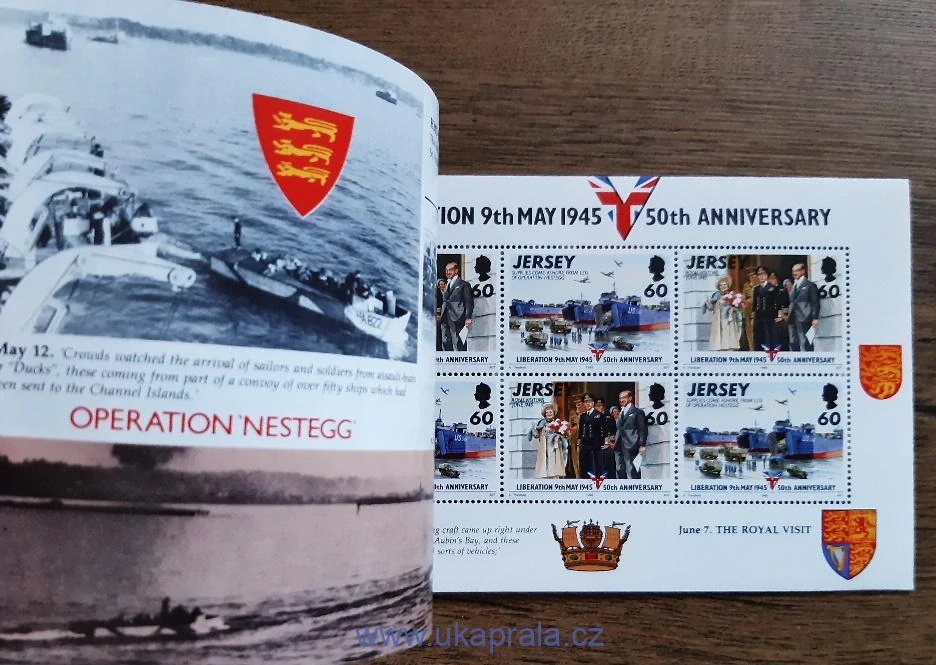JERSEY ** známkový sešitek MH8, 50. výr. osvobození, r. 1995