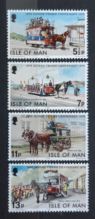 Ostrov Man ** 78/81, 100 let koňské dráhy, železnice, r. 1976