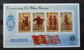 Ostrov Man ** aršík B2, 200 let nezávislosti USA, r. 1976