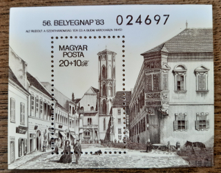 Maďarsko ** aršík B166A, Den známky, r. 1983