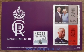 NOVÝ ZÉLAND ** aršík, Karel III., fil. výstava NZ2023