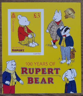Guernsey ** aršík B101, NEZOUBKOVANÝ, medvídek Rupert, r. 2020