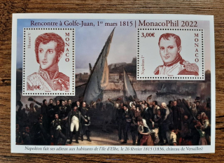 Monako ** aršík Bl141 Napoleon, MonacoPhil 2022, r. 2022