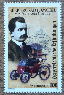 Rakousko ** 3702,F.Porsche,elektromobil,r.2023