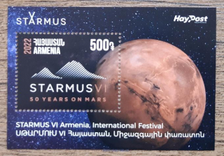 ARMÉNIE ** aršík Starmus VI,kosmonautika, r.2022