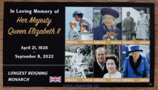 GHANA ** aršík QEII. Memory r. 2022