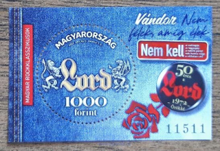 Maďarsko ** aršík B477A historie rocku "Lord" r. 2022