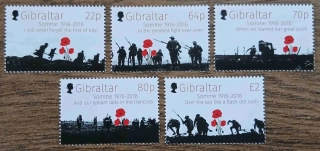 GIBRALTAR ** 1730/4, První světová válka, r. 2016