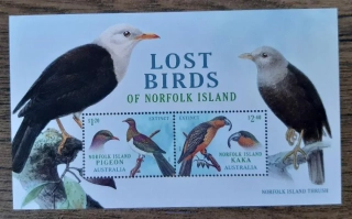 Norfolk Island, Austrálie ** aršík, vyhynulí ptáci, r.2023