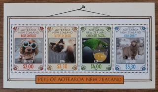 Nový Zéland ** aršík "Pets of Aotearoa", r. 2023