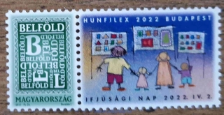 MAĎARSKO ** 5567 Hunfilex 22, mládežnická filatelie, personalizovaný kupon r. 2022