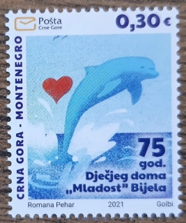 Černá Hora ** 473 delfín, 75.výr. dětského domova Mladost, r.2021