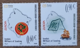 Černá Hora ** 137/8 EUROPA, skauting, r.2007
