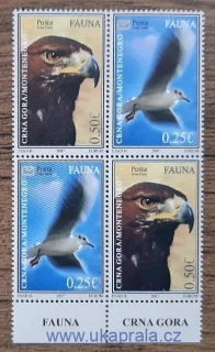 Černá Hora ** 4blok 141/2 fauna,ptáci, r.2007
