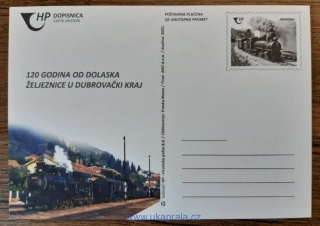 CHORVATSKO dopisnice, 120 let železnice, Dolaska, r. 2021