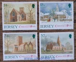 Jersey ** 529/32 kostely, vánoční r. 1990