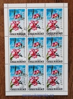 Severní Korea raz. PL 2921, Freesia refracta, nový rok r. 1985