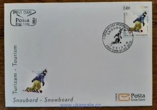 ČERNÁ HORA FDC 416 turistika, snowboard, r. 2018