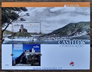 PORTUGALSKO ** aršík Bl 414 EUROPA, hrady a zámky, r. 2017
