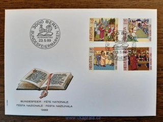 Švýcarsko FDC 1393/6 "PRO PATRIA" r. 1989