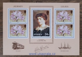 Jersey ** aršík Bl 4 Lilie Langtry, r. 1986