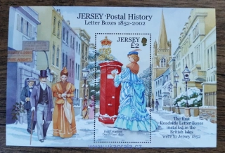 Jersey ** aršík Bl 35, poštovní schránky, vánoční, r. 2002