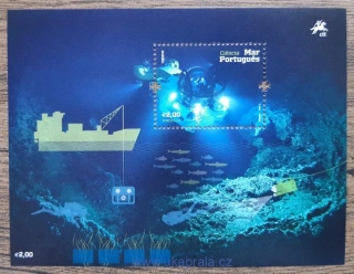Portugalsko ** aršík Bl 385, význam moří r. 2015