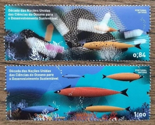 PORTUGALSKO ** 4765/6 ochrana oceánů, mořská fauna, r. 2021