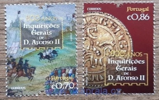 Portugalsko ** 4633/34, král Alfonso II., 800. výročí, r. 2020