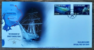 FALKLANDY FDC E. Shackleton, vrak Endurance, R. 2024