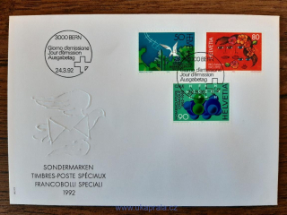 ŠVÝCARSKO FDC 1465/7 výročí, r. 1992
