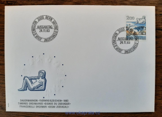 ŠVÝCARSKO FDC 1264, znamení zvěrokruhu, r. 1983