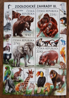 ČR ** aršík A991/4, Zoologické zahrady III., r. 2018