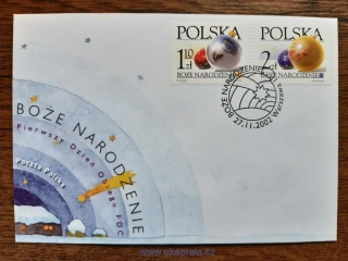 POLSKO FDC 4013/4 vánoční, r. 2002