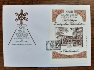 POLSKO FDC aršík Bl 152A, Sjezd delegátů spolku filatelistů, r. 2002