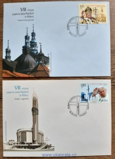 POLSKO FDC 3984/5 papež Jan Pavel II., r. 2002