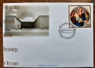 POLSKO FDC 3973 Národní galerie ve Varšavě, 140. výročí, r. 2002