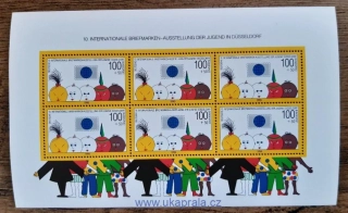 NSR ** aršík Bl 21, 10. fil. výstava mladých filatelistů, r. 1990