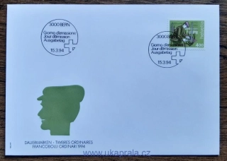 ŠVÝCARSKO FDC 1533, člověk a povolání, r. 1994