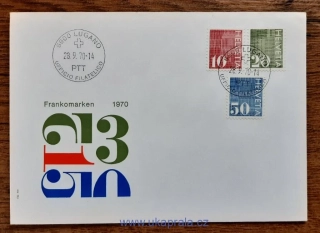 ŠVÝCARSKO FDC 933/5, výročí, r. 1970