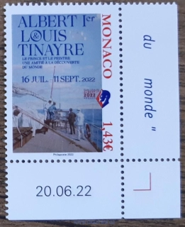 MONAKO ** 3599 výstava "Albert I. a Louis Tinayre", r. 2022