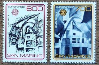 SAN MARINO ** 1354/5, EUROPA, moderní architektura, r. 1987