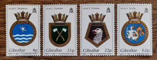 Gibraltar ** 615/18 znaky lodí X, r. 1991