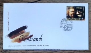 KYPR (ŘECKO) FDC 1070, Rembrandt, 400. výročí, r. 2006