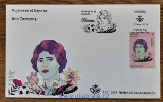 ŠPANĚLSKO FDC ženy ve sportu, fotbal, Ana Carmona, R. 2024