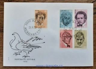 ŠVÝCARSKO FDC 979/83, osobnosti III, r. 1972