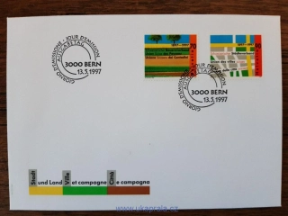 ŠVÝCARSKO FDC 1616/17, různá výročí, r. 1997